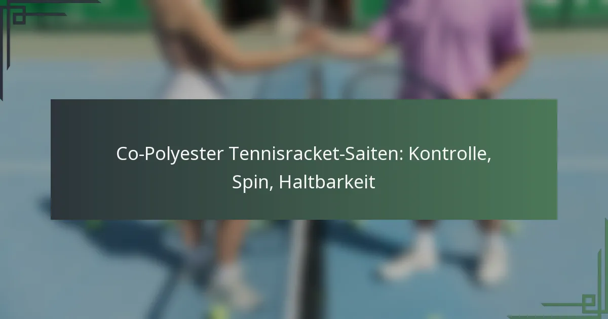 Co-Polyester Tennisracket-Saiten: Kontrolle, Spin, Haltbarkeit