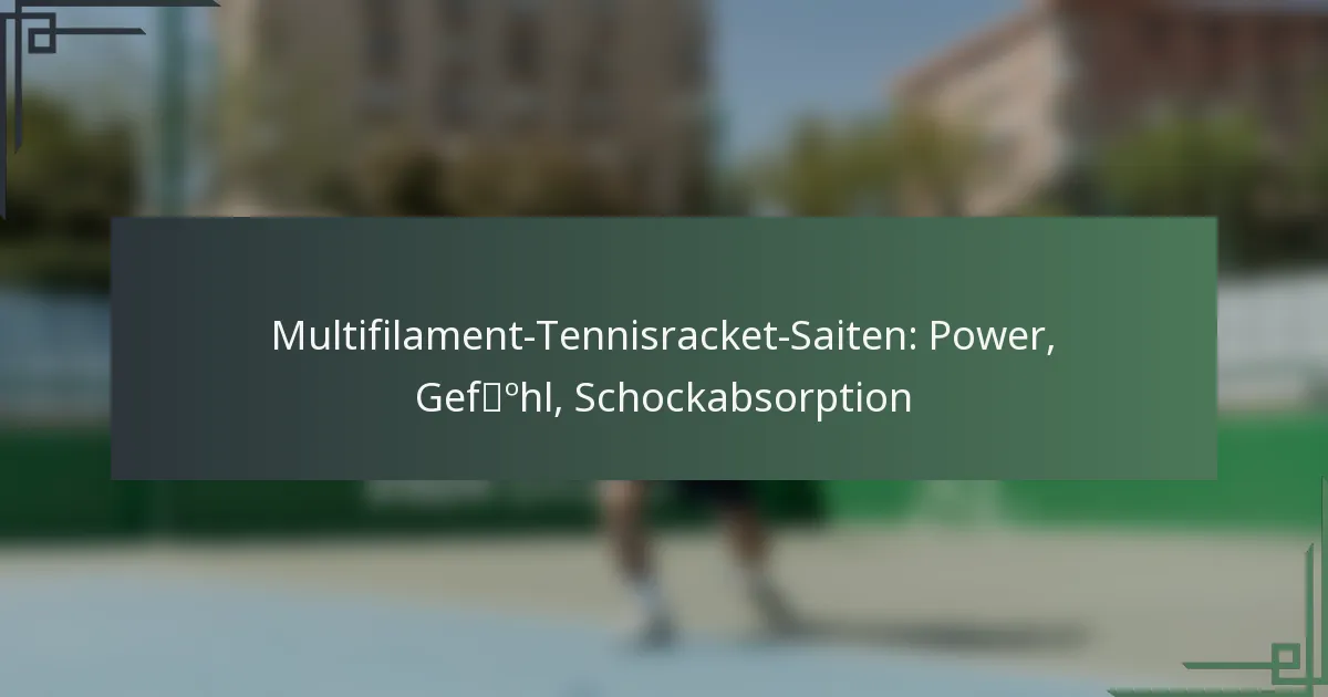 Multifilament-Tennisracket-Saiten: Power, Gefühl, Schockabsorption