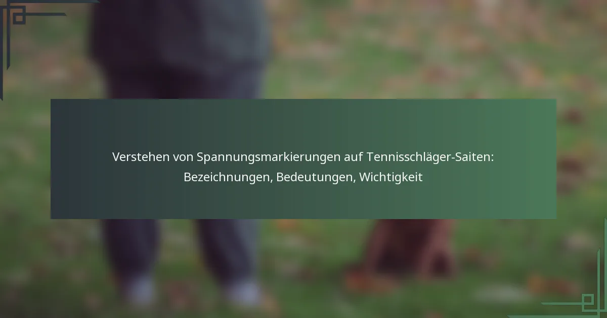 Verstehen von Spannungsmarkierungen auf Tennisschläger-Saiten: Bezeichnungen, Bedeutungen, Wichtigkeit