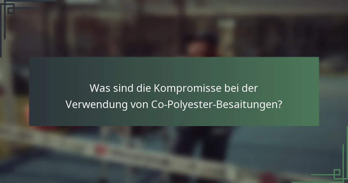 Was sind die Kompromisse bei der Verwendung von Co-Polyester-Besaitungen?